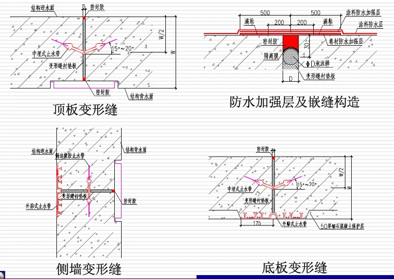 谢通门变形缝防水